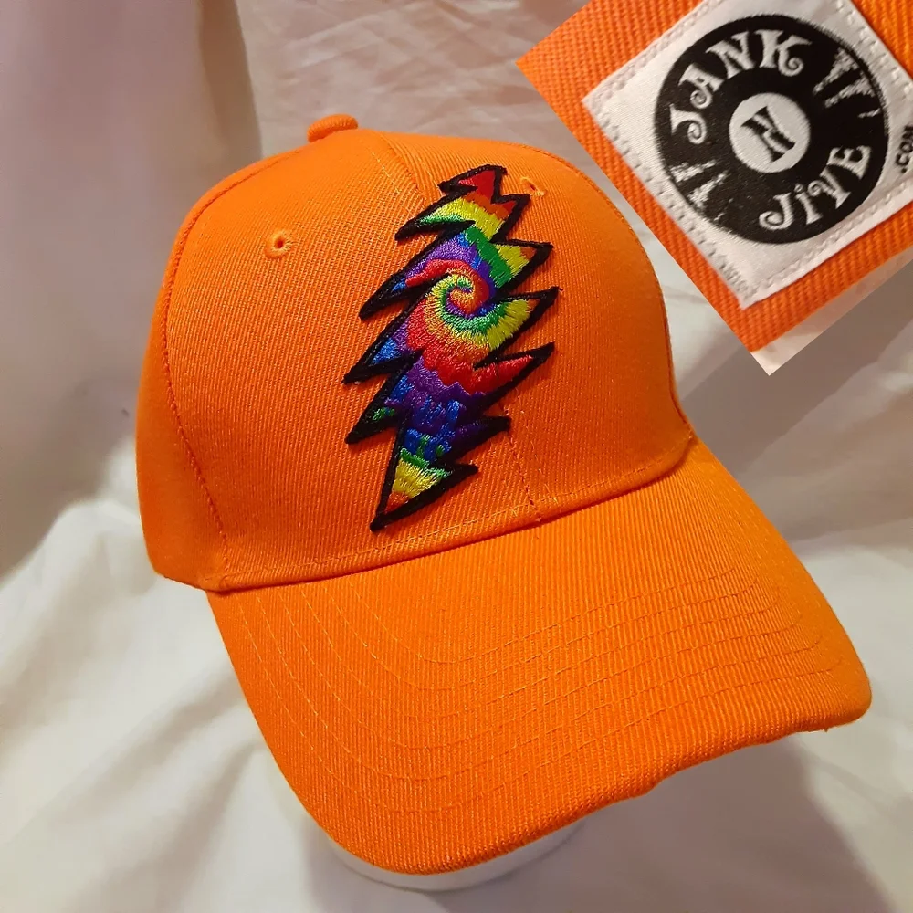 Grateful Dead hat, Orange Grateful Dead Bolt hat - Picture 6 of 8